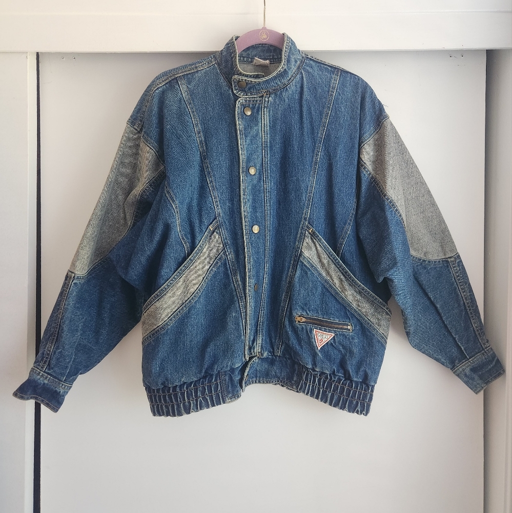 Vintage Guess Georges Marciano 1980s denim jacket extremely rare size 18
